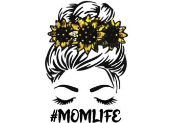 Sunflower Headband Momlife Tshirt Design