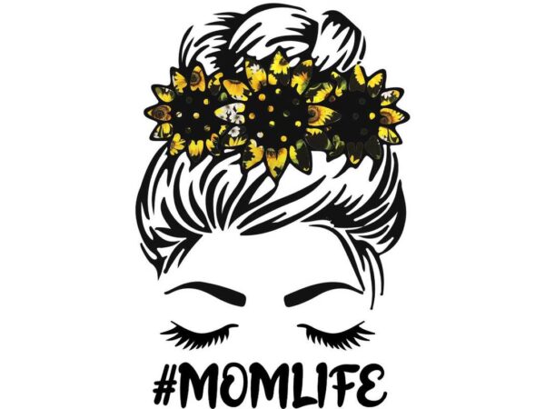 Sunflower headband momlife tshirt design