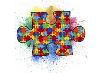 Big Autism Puzzle Tshirt Design