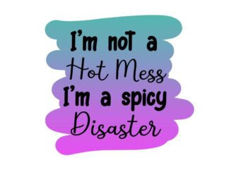 Im Not A Hot Mess Tshirt Design