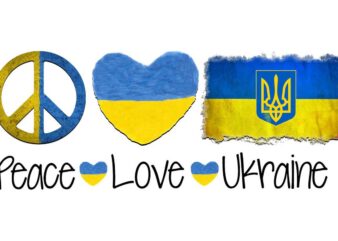 Peace Love Ukraine Tshirt Design