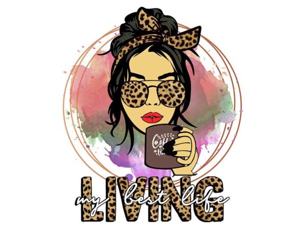 Cheetah living my best life tshirt design