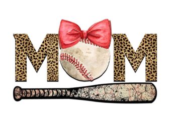Leopard Mom Baseball Tshirt Design