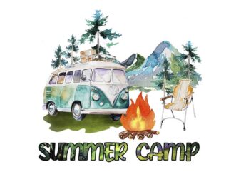 Hot Summer Camp Tshirt Design