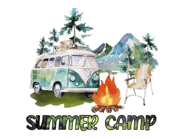 Hot summer camp tshirt design