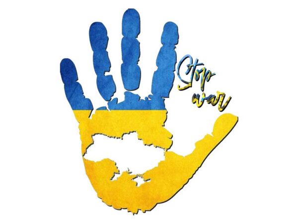 Stop war ukraine hand tshirt design