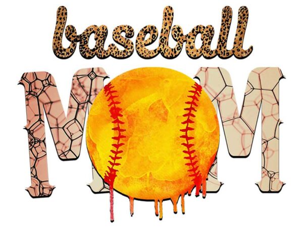 Dripping baseball mom tshirt design