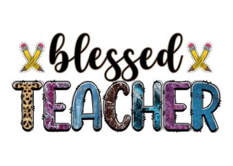 Leopard Blessed Teacher Tshirt Design