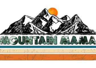 Mountain Mama Sunset Tshirt Design