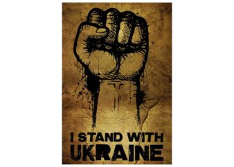 Hand I Stand With Ukraine Tshirt Design