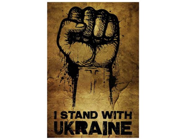 Hand i stand with ukraine tshirt design