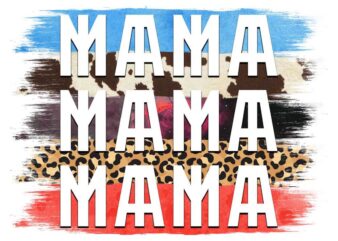 Leopard Mama Mama Tshirt Design