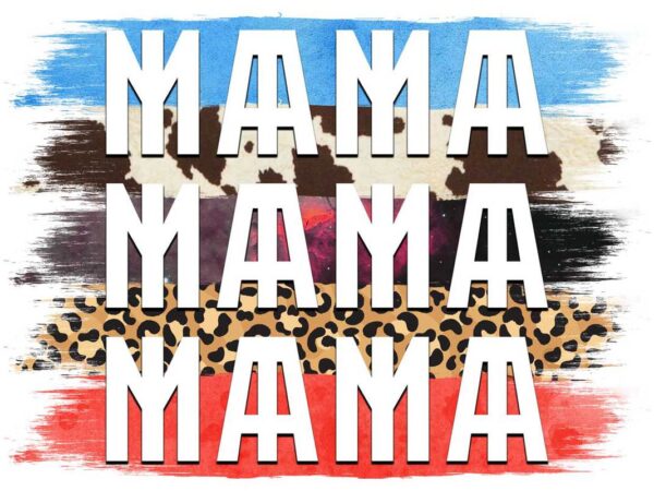 Leopard mama mama tshirt design