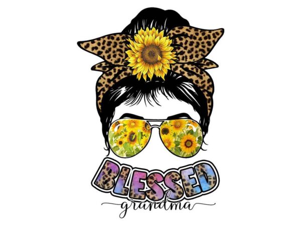 Blessed grandma sunflower tshirt design
