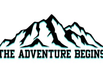 The Adventure Begins Tshirt Design