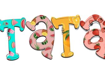 Tata Fresh Fruit Pattern Tshirt Design