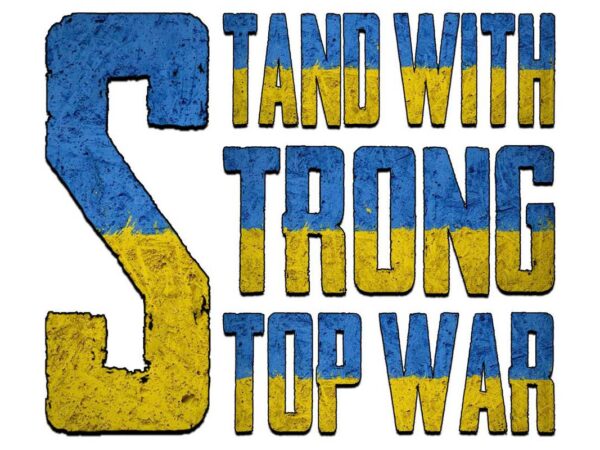 Stand strong stop war tshirt design
