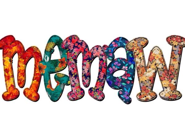 Memaw flower pattern tshirt design Memaw flower pattern tshirt design