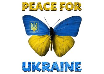 Peace For Ukraine Butterfly Tshirt Design