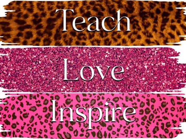 Leopard teach love inspire tshirt design