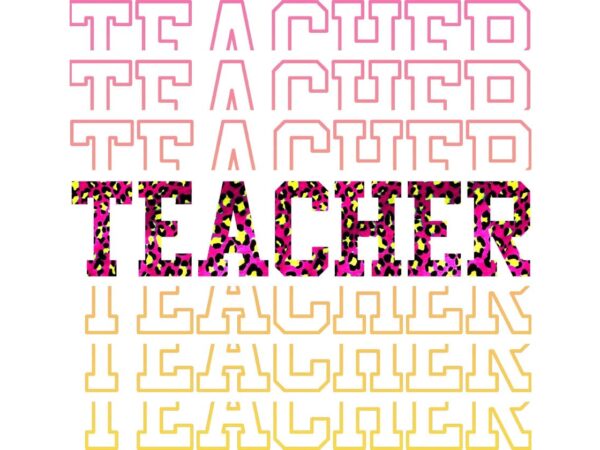 Teacher word art tshirt design