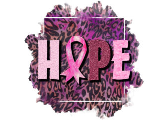 Pink Leopard Hope Tshirt Design