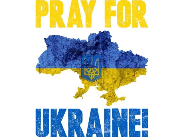 Pray for ukraine land tshirt design