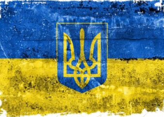 Vintage Ukraine Flag Tshirt Design