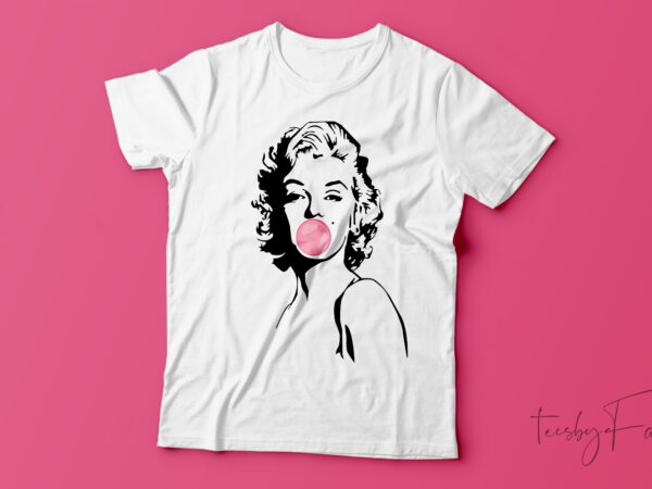 Marilyn monroe bubble spout | custom vector design for sale