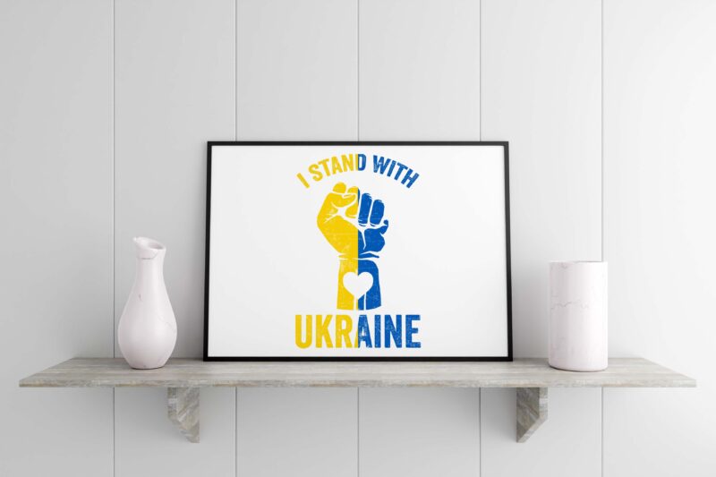 I Stand With Ukraine Heart Tshirt Design