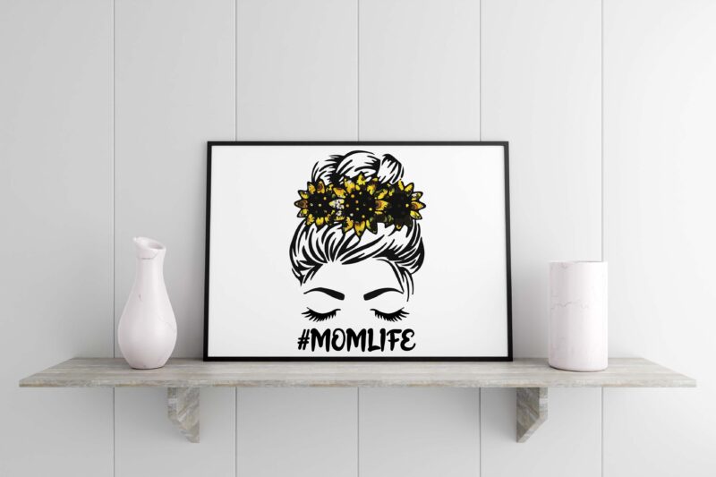 Sunflower Headband Momlife Tshirt Design