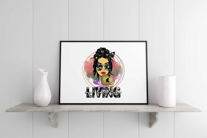 Daisy Living My Best Life Tshirt Design