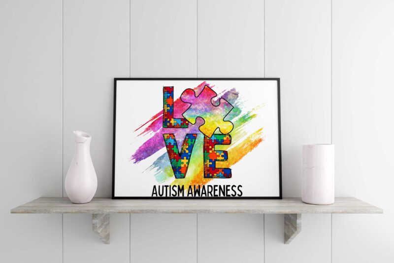 Love Autism Awareness Tshirt Design