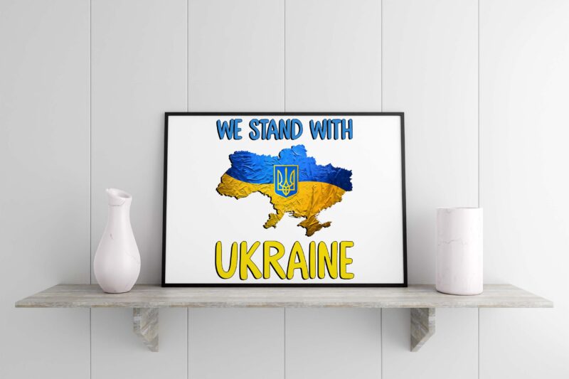 We Stand With Ukraine Tshirt Design