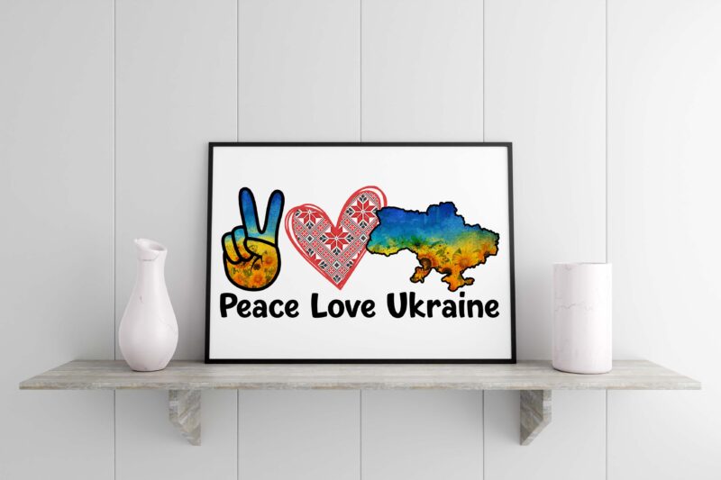 Peace Love Ukraine Tshirt Design