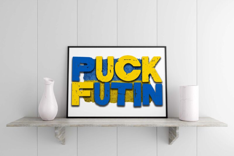 Puck Futin Ukraine Flag Tshirt Design