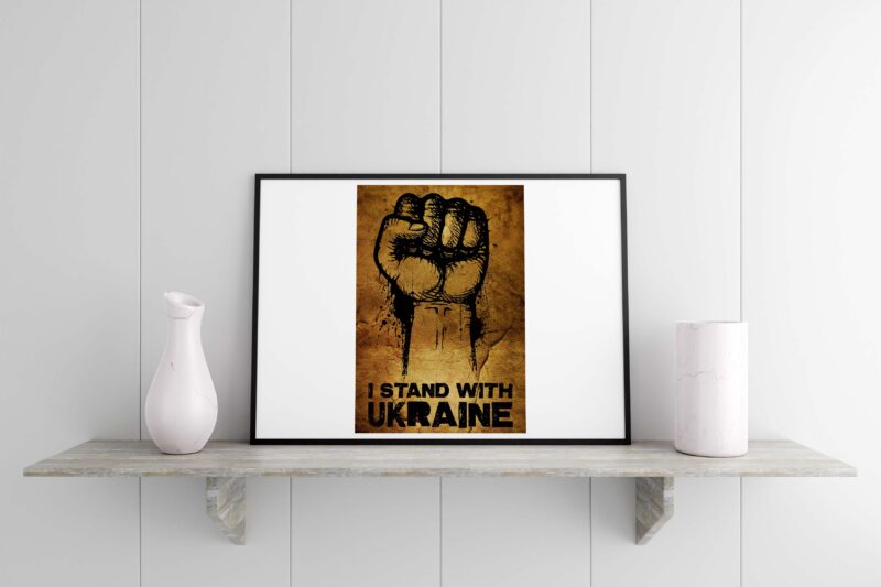 Hand I Stand With Ukraine Tshirt Design