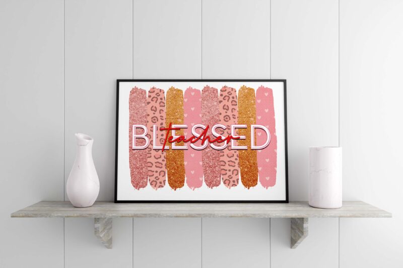 Leopard Blessed Teacher Tshirt Design