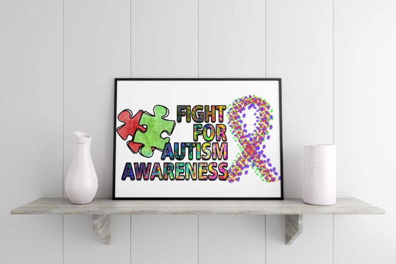 Fight For Autism Awareness Tshirt Design