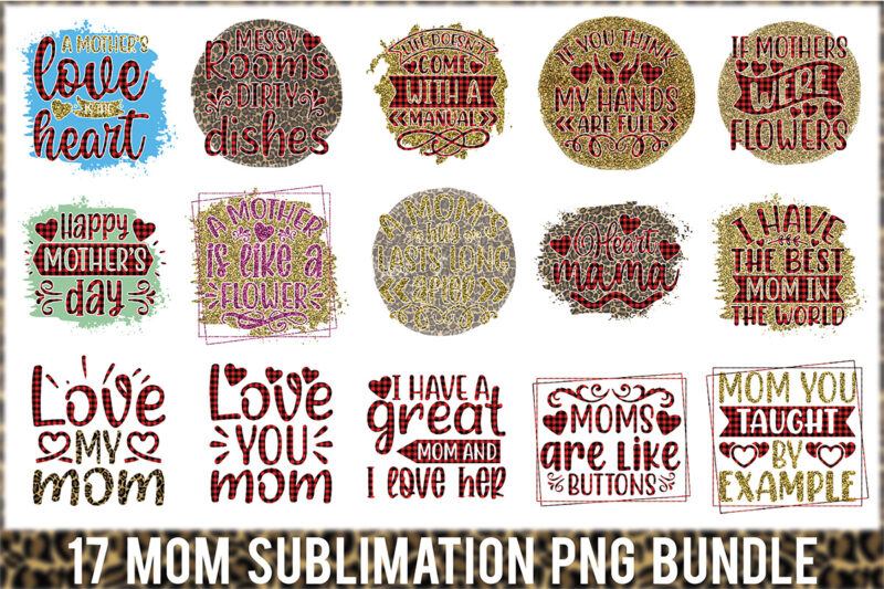 Mom Sublimation Png Bundle