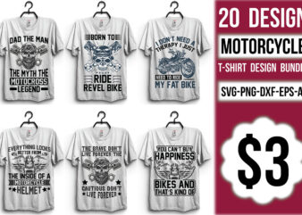 Motorcycle T-shirt Design Bundle