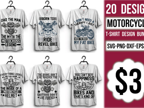 Motorcycle t-shirt design bundle
