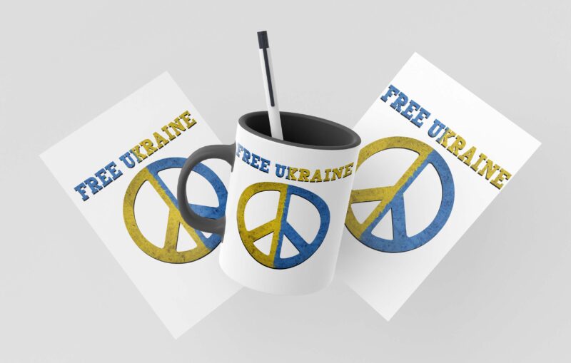 Free Ukraine Peace Symboy Tshirt Design