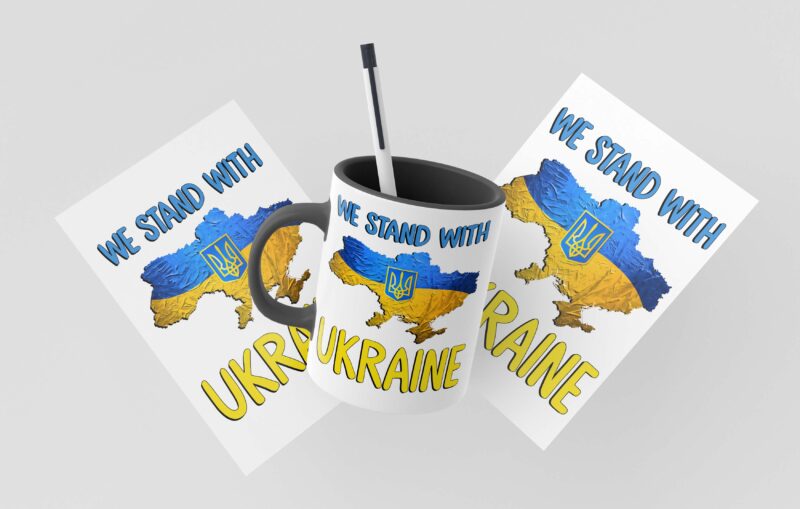 We Stand With Ukraine Tshirt Design