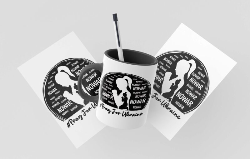 Pray For Ukraine No War Tshirt Design