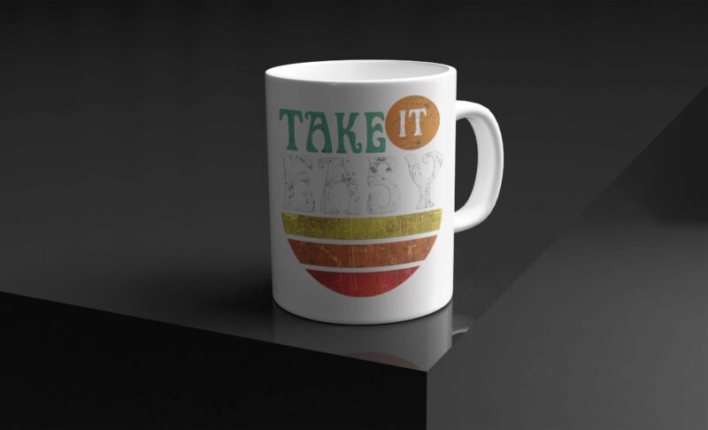 Take It Easy Retro Vintage Tshirt Design