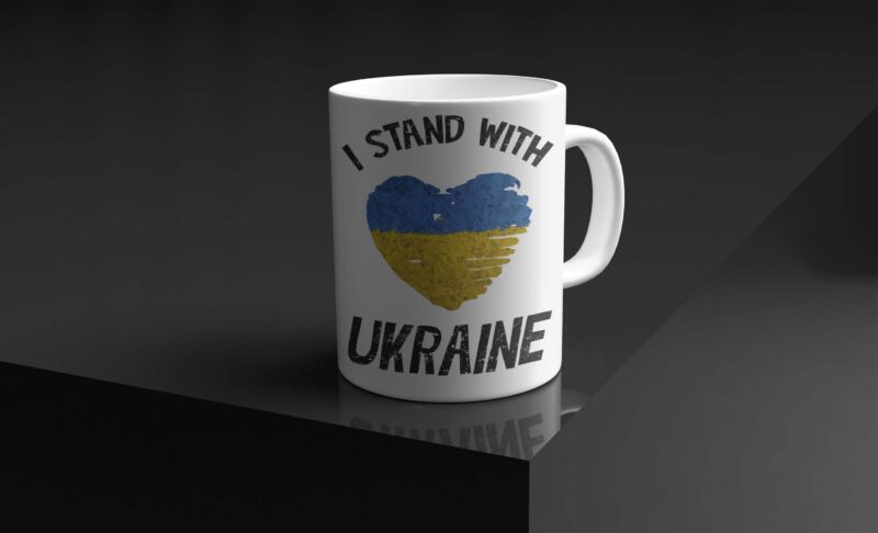 I Stand With Ukraine Heart Tshirt Design