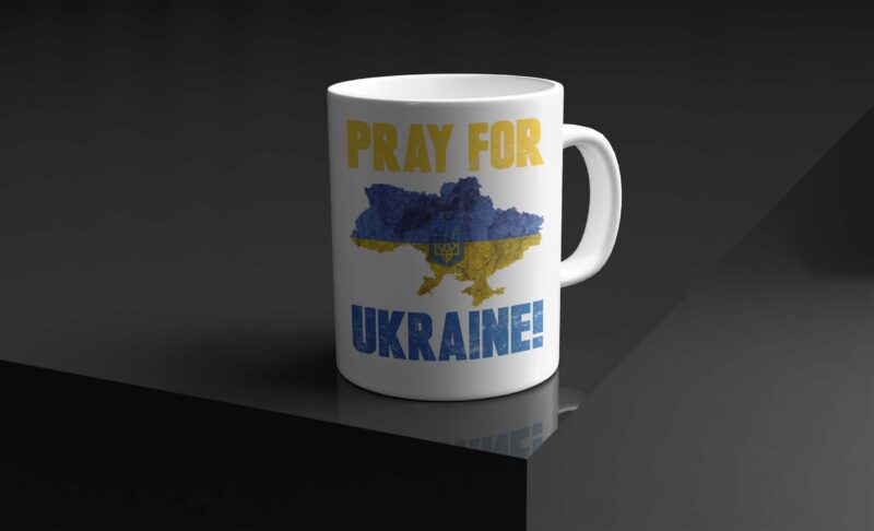 Pray For Ukraine Land Tshirt Design