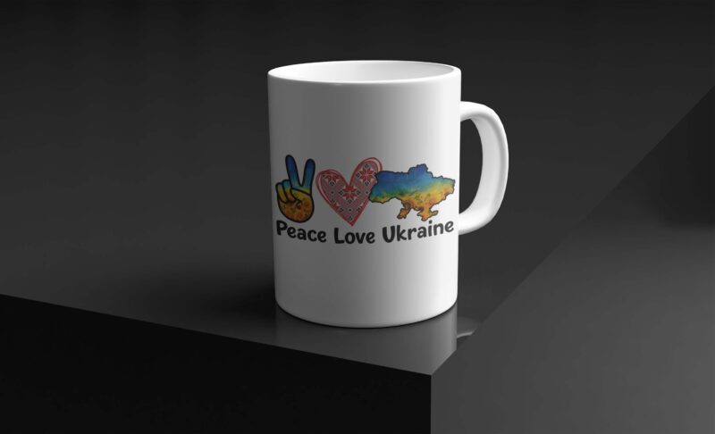 Peace Love Ukraine Tshirt Design