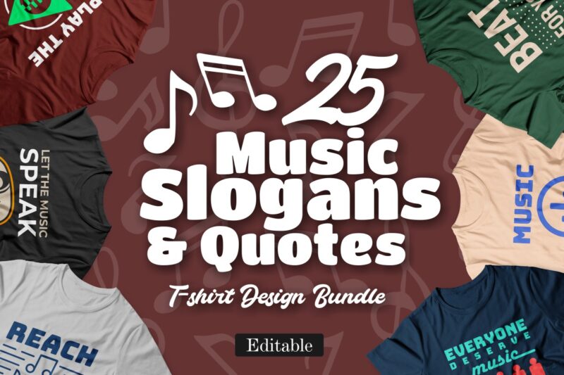 music quotes t-shirt designs